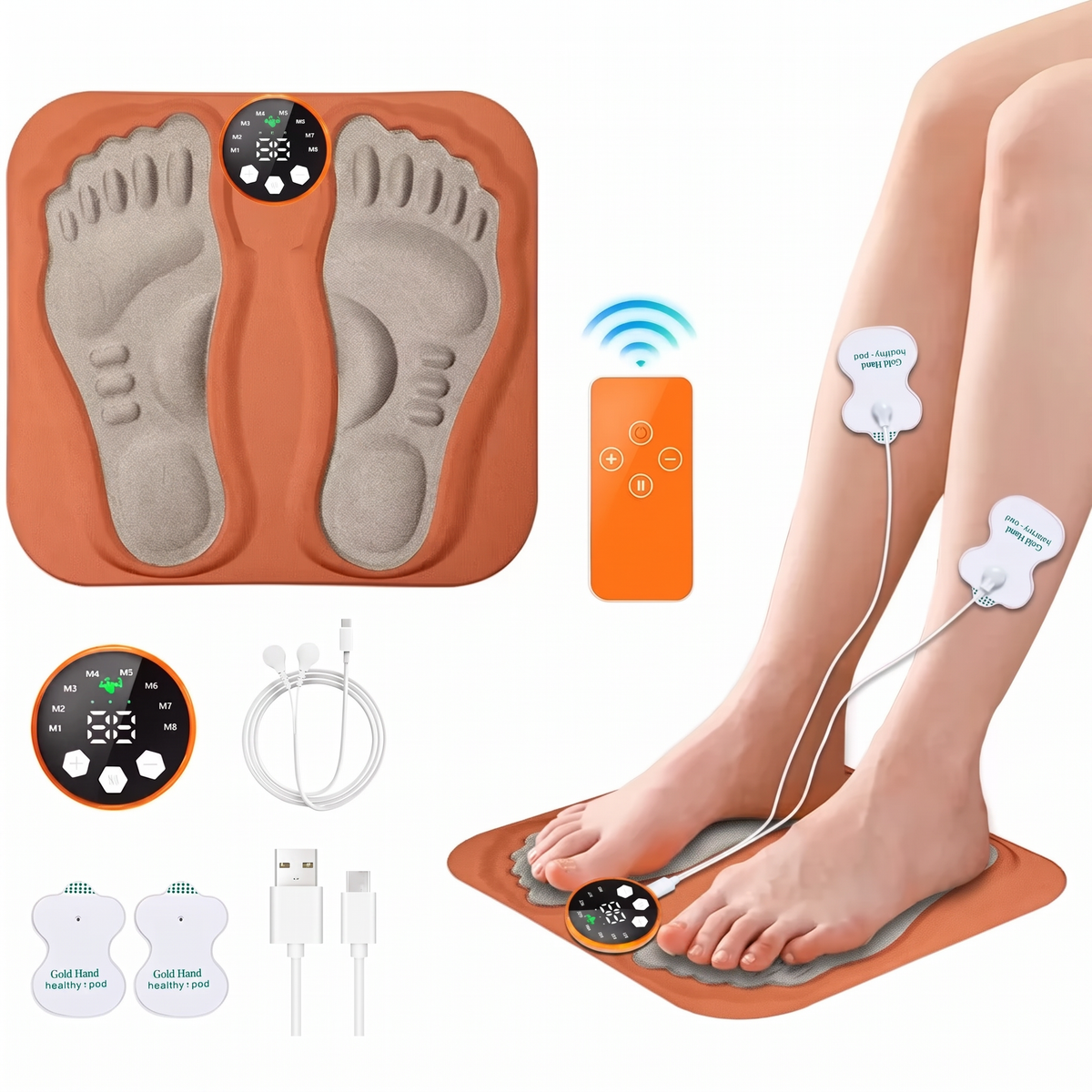 Masajeador de Piernas y Pies EMS · Alivio para Piernas Cansadas e Hinchadas